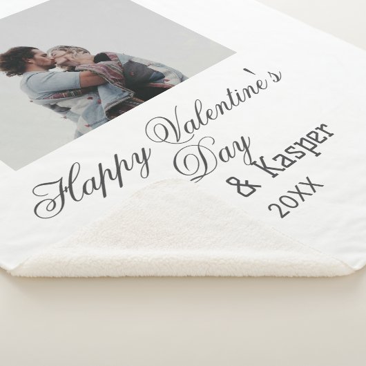 Couverture Sherpa Happy Valentine's day couple photo modern simple t (3/4)