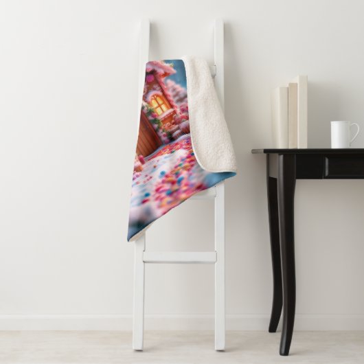 Couverture Sherpa Happy Winter with Christmas  (En situation)