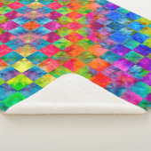 Couverture Sherpa [Harlequin Cravate-Dye] À damiers fractal diamant (3/4)