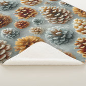 Couverture Sherpa Harmonie des Pinecones d'hiver (3/4)