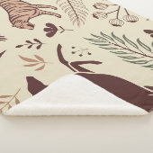 Couverture Sherpa Harmonie sauvage - Animal luxueux & Botanique (3/4)