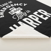 Couverture Sherpa Harper Nom personnalisé Cadeau Anniversaire (3/4)