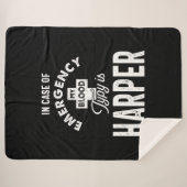 Couverture Sherpa Harper Nom personnalisé Cadeau Anniversaire (Devant (Horizontal))