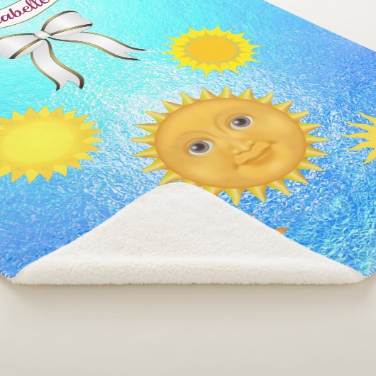 Couverture Sherpa Harpy Sun Silhouette Nom Personnaliser (3/4)