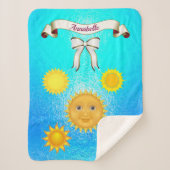 Couverture Sherpa Harpy Sun Silhouette Nom Personnaliser (Devant)