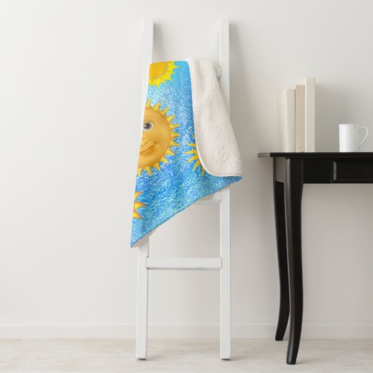 Couverture Sherpa Harpy Sun Silhouette Nom Personnaliser (En situation)