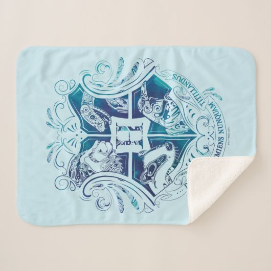 Couverture Sherpa Harry Potter | Aguamenti HOGWARTS™ Crest (Devant (Horizontal))