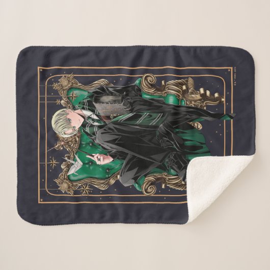 Couverture Sherpa HARRY POTTER™ | Anime Draco Malfoy Assis (Devant (Horizontal))