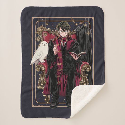 Couverture Sherpa HARRY POTTER™ | Anime HARRY POTTER™ assis (Devant)