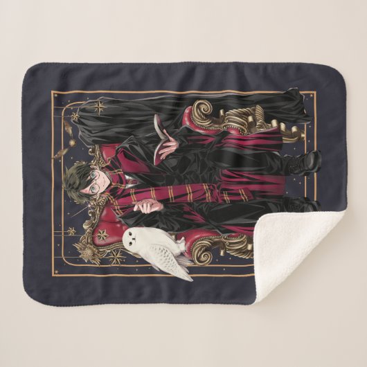 Couverture Sherpa HARRY POTTER™ | Anime HARRY POTTER™ assis (Devant (Horizontal))