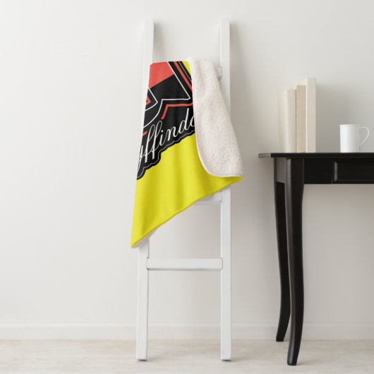 Couverture Sherpa HARRY POTTER™ | Badge sportif GRYFFINDOR™ (En situation)