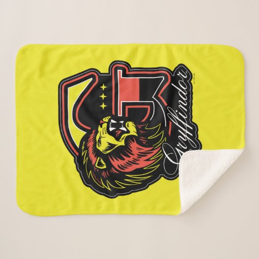 Couverture Sherpa HARRY POTTER™ | Badge sportif GRYFFINDOR™ (Devant (Horizontal))