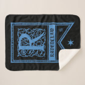 Couverture Sherpa Harry Potter | Bannière de monogramme Ravenclaw (Devant (Horizontal))