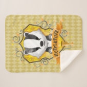 Couverture Sherpa Harry Potter | Blason charmant HUFFLEPUFF™ (Devant (Horizontal))