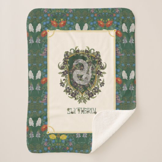 Couverture Sherpa HARRY POTTER™ | Blason SLYTHERIN™ (Devant)
