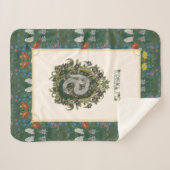 Couverture Sherpa HARRY POTTER™ | Blason SLYTHERIN™ (Devant (Horizontal))