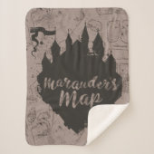 Couverture Sherpa Harry Potter | Carte du château Marauder de HOGWAR (Devant)