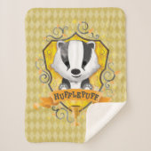 Couverture Sherpa Harry Potter | Charme HUFFLEPUFF™ Crest (Devant)