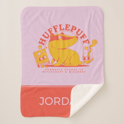 Couverture Sherpa HARRY POTTER™ | Cute HUFFLEPUFF™ (Devant)