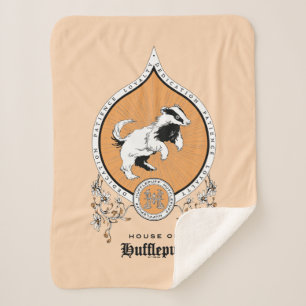 Couverture Sherpa HARRY POTTER™ Délicat croquis HUFLEPUFF™ Crest