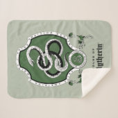 Couverture Sherpa HARRY POTTER™ | Délicat croquis SLYTHERIN™ Crest (Devant (Horizontal))