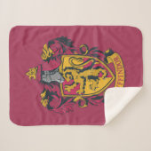 Couverture Sherpa Harry Potter | Gryffindor Crest Gold et Rouge (Devant (Horizontal))