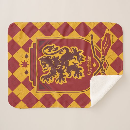 Couverture Sherpa Harry Potter | Gryffindor QUIDDITCH™ Crest (Devant (Horizontal))