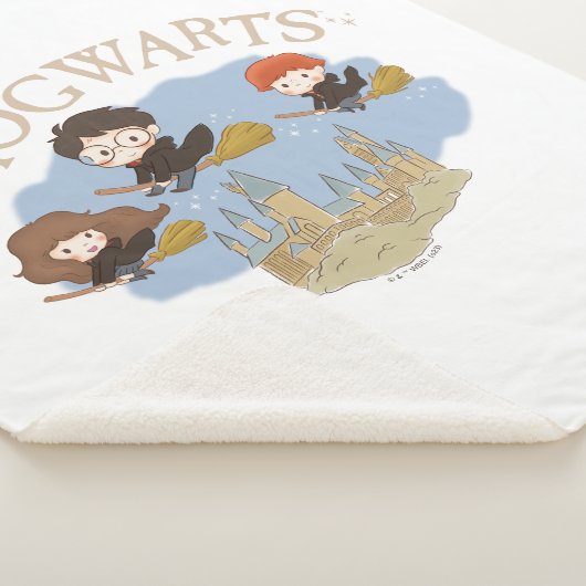 Couverture Sherpa HARRY POTTER™, Hermione & Ron Fly Over HOGWARTS™ (3/4)