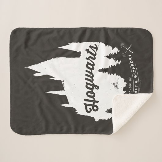 Couverture Sherpa Harry Potter | HOGWARTS™ Castle Typographie (Devant (Horizontal))