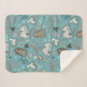 Couverture Sherpa HARRY POTTER™ HOGWARTS™ Motif de cookies de Noël (Devant (Horizontal))