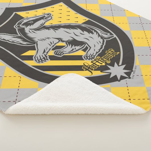 Couverture Sherpa Harry Potter | Hufflepuff House Pride Crest (3/4)
