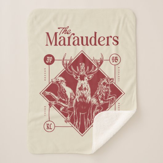 Couverture Sherpa HARRY POTTER™ Les Marauders Animagus Graphisme (Devant)