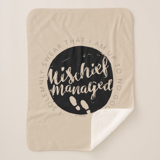 Couverture Sherpa Harry Potter | Marauder's Map Charms Typographie (Devant)