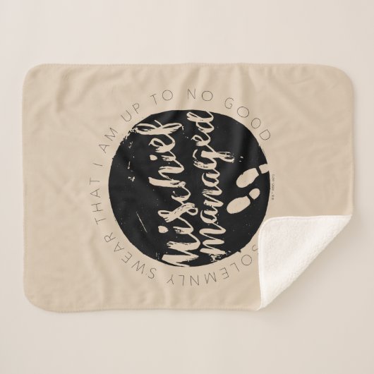 Couverture Sherpa Harry Potter | Marauder's Map Charms Typographie (Devant (Horizontal))