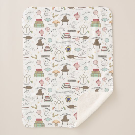 Couverture Sherpa HARRY POTTER™ Motif Magique Minuscule (Devant)