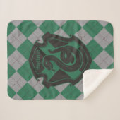 Couverture Sherpa Harry Potter | Slytherin House Pride Crest (Devant (Horizontal))