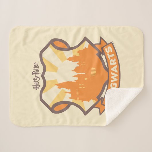 Couverture Sherpa HARRY POTTER™ | Summer Magic HOGWARTS™ Crest (Devant (Horizontal))