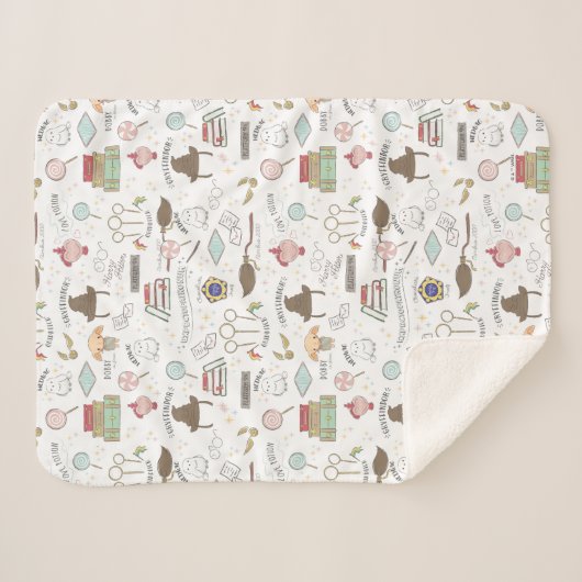 Couverture Sherpa HARRY POTTER™ Tiny Magic Pattern (Devant (Horizontal))