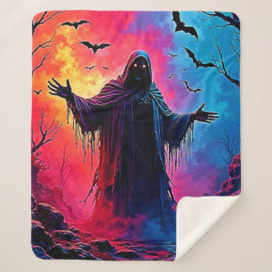 Couverture Sherpa Hauning Demon Habillé Dans L'Ombre Design