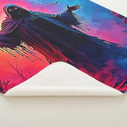 Couverture Sherpa Hauning Demon Habillé Dans L'Ombre Design (3/4)