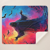 Couverture Sherpa Hauning Demon Habillé Dans L'Ombre Design (Devant (Horizontal))