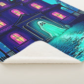 Couverture Sherpa Haunween Ghost House Design (3/4)