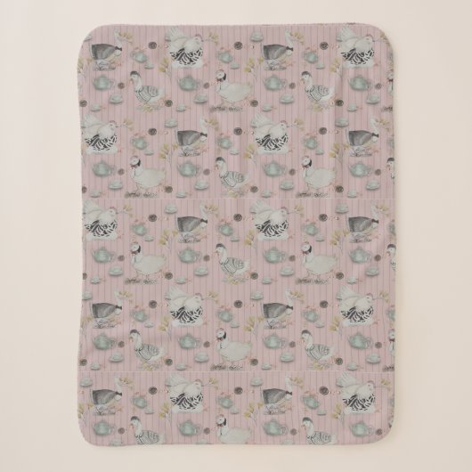 Couverture Sherpa Haute Couture Poulet (Devant)