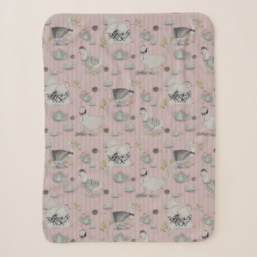 Couverture Sherpa Haute Couture Poulet (Devant)