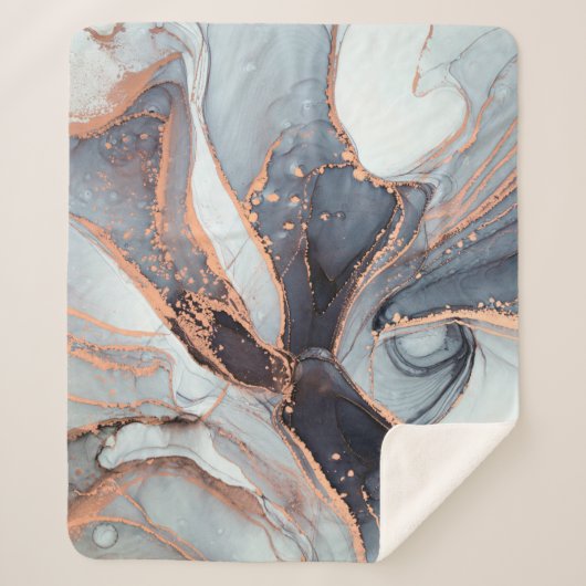 Couverture Sherpa Haute résolution. Peinture abstraite de luxe (Devant)