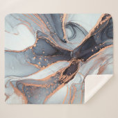 Couverture Sherpa Haute résolution. Peinture abstraite de luxe (Devant (Horizontal))