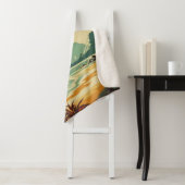 Couverture Sherpa Hawaï vintage/tropical (En situation)