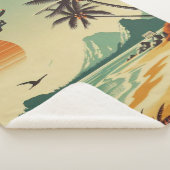 Couverture Sherpa Hawaï vintage/tropical (3/4)