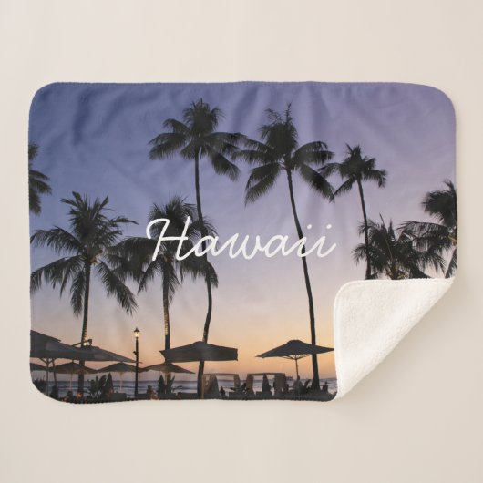 Couverture Sherpa Hawaii resort sunset (Devant (Horizontal))