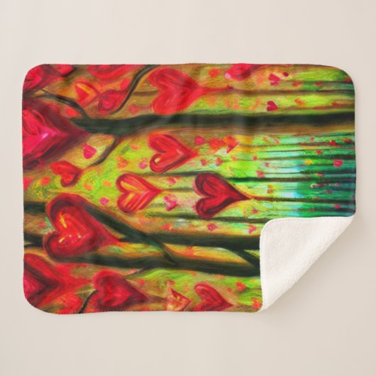 Couverture Sherpa Heart Forest Sherpa Blanket (Devant (Horizontal))